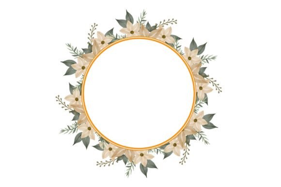 Circle Frame with Cream Floral Border: Is It Right for Your Project?