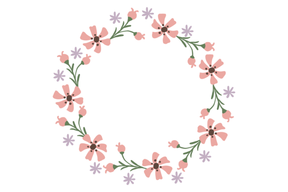 Cute Floral Wreath as a Versatile Decorative Print Asset