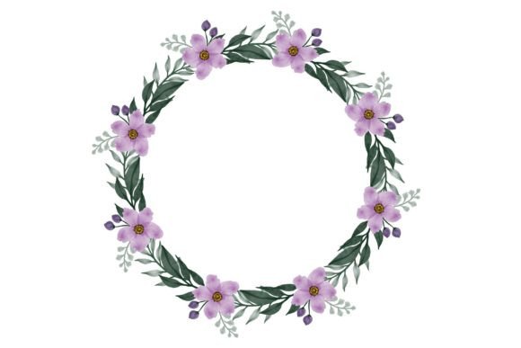 Evaluating the Circle Frame with Purple Floral Border for Your Creative Projects