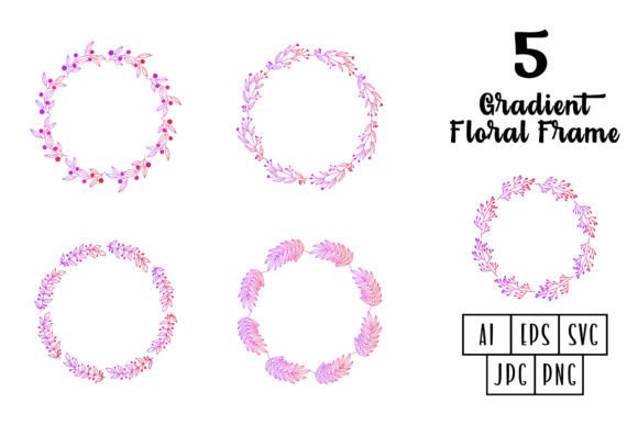 Gradient Floral Frame: Fresh Ideas for Creative Projects