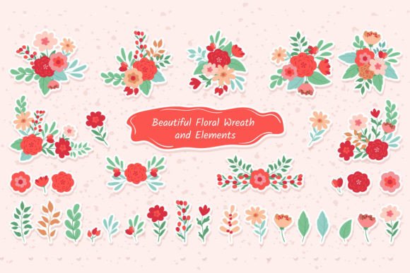 Romantic Flower and Floral Bouquets for Design