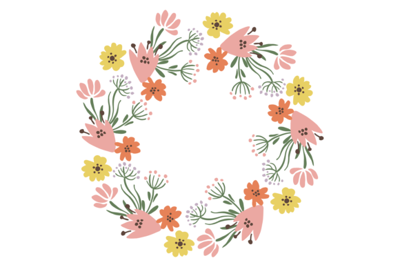 Romantic Wildflower Round Frame: Floral Design for Meaningful Visual Storytelling