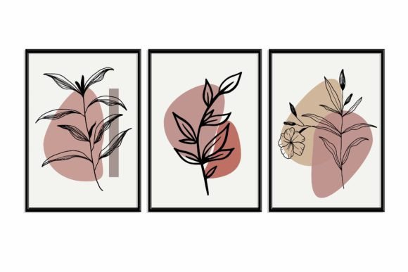 Set of 3 Floral Wall Art: Botanical Style for Every Room
