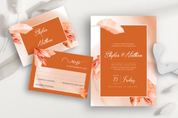 The Creative Freedom of Modern Floral Wedding Invitation Cards with Dusty Rose and Greenery