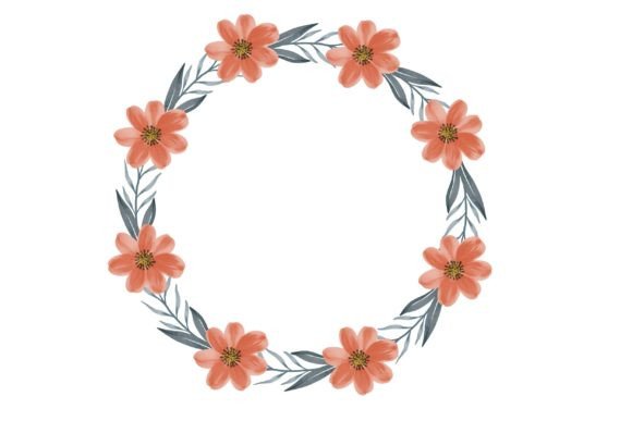 The Enduring Charm of an Illustration of Orange Floral Wreath in Modern Design