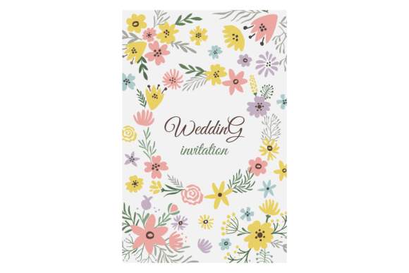 The Perfect Wedding Invitation with Cute Floral Ornament